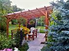 Zahradní pergola Standard 300×470 cm se střechou z polykarbonátových desek WT.
