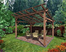 Zahradní pergola Klasik 300×370 cm, sklon střechy 10°