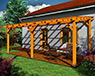 Zahradní pergola Standard ke zdi 350×570 cm, sklon střechy 10°